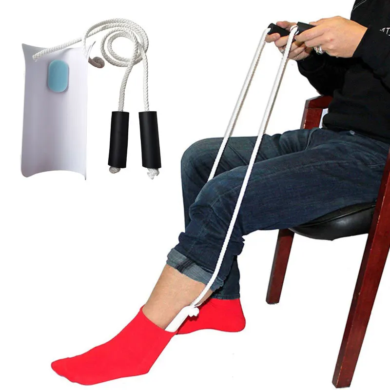 

Flexible Sock and Stocking Aid, Compression Socks Helper Puller with Adjustable Cords without Bending