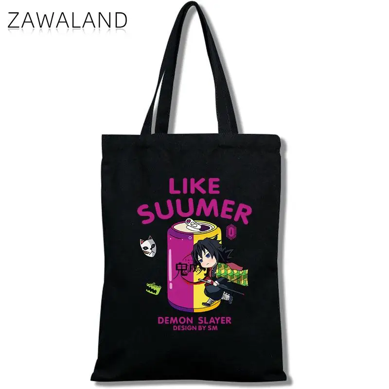 

Zawaland Fashion Young Handbags Cartoon Anime Cans Shoulder Bags Students Item Storage Canves Bag Holiday Outdor Traval Tote Bag