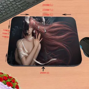 Elfen lied fan art Custom Hot Sell нескользящий коврик для мыши на заказ компьютерный ПК приятный игровой коврик в подарок