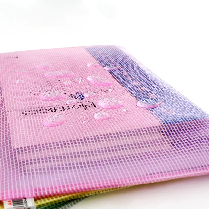 Сетчатые карманные папки на молнии A4 A5 A3 водонепроницаемая ПВХ Сумка для
