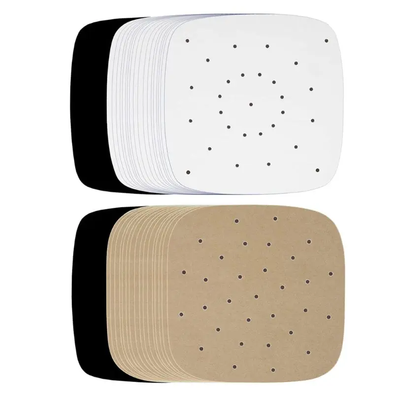 100 шт. воздушная фритюрница перфорированная Бамбуковая Пароварка бумажный