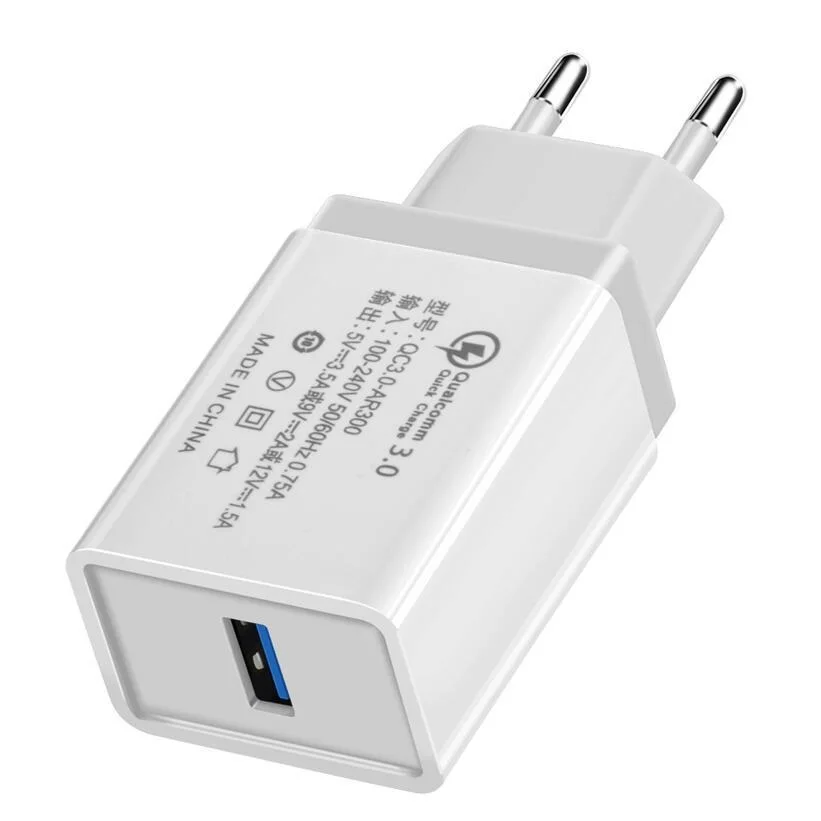 1 USB gray USB 3,0 зарядное устройство quick charge 3,0 QC3.0 Turbo Мульти USB зарядное устройство Turbo Мульти адаптер EU Plug power bank зарядное устройство для xiaomi iPhone - Тип штекера: 1 USB gray