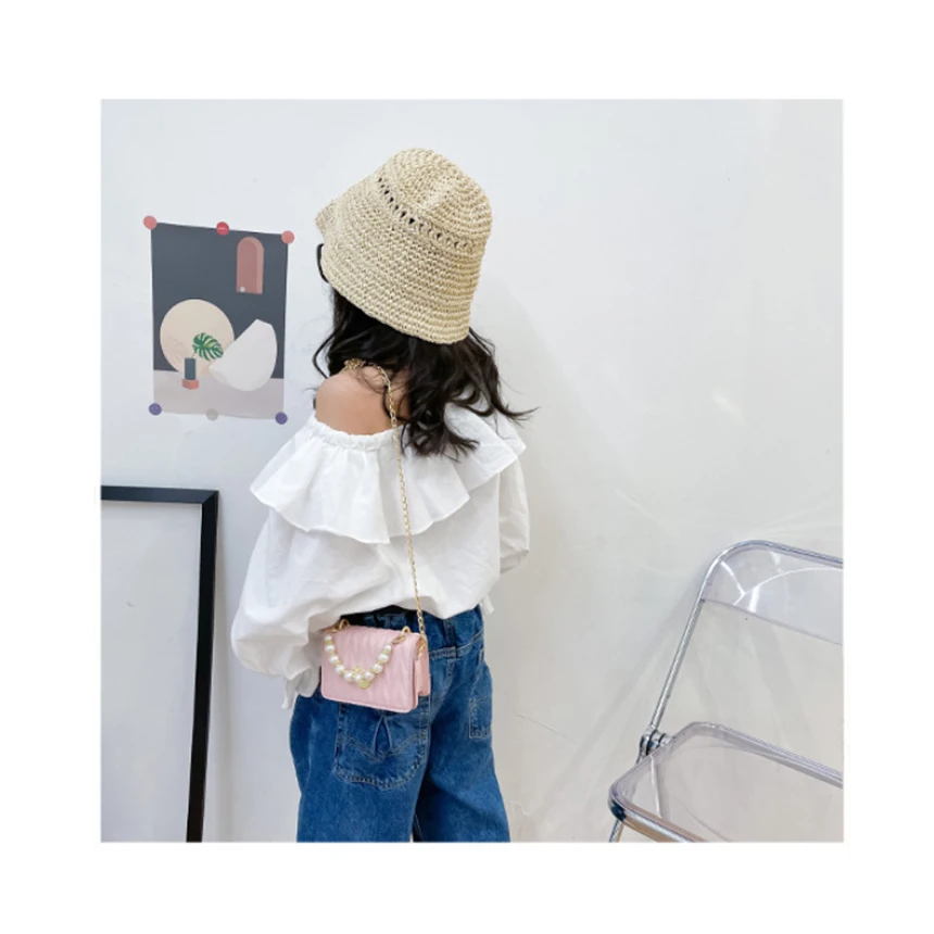 

Disney Mickey Waist Bag Children's School Bag Cartoon Pearl Handbag Fashion Girls Chain Mini Crossbody Bag Coin Purse Paquete