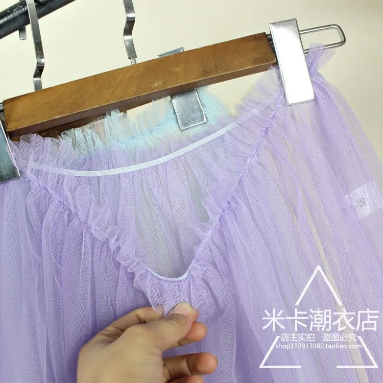 

see through pleated mesh petticoat midi skirt high waist casual transparent lace tulle skirt tutu long black white skirt