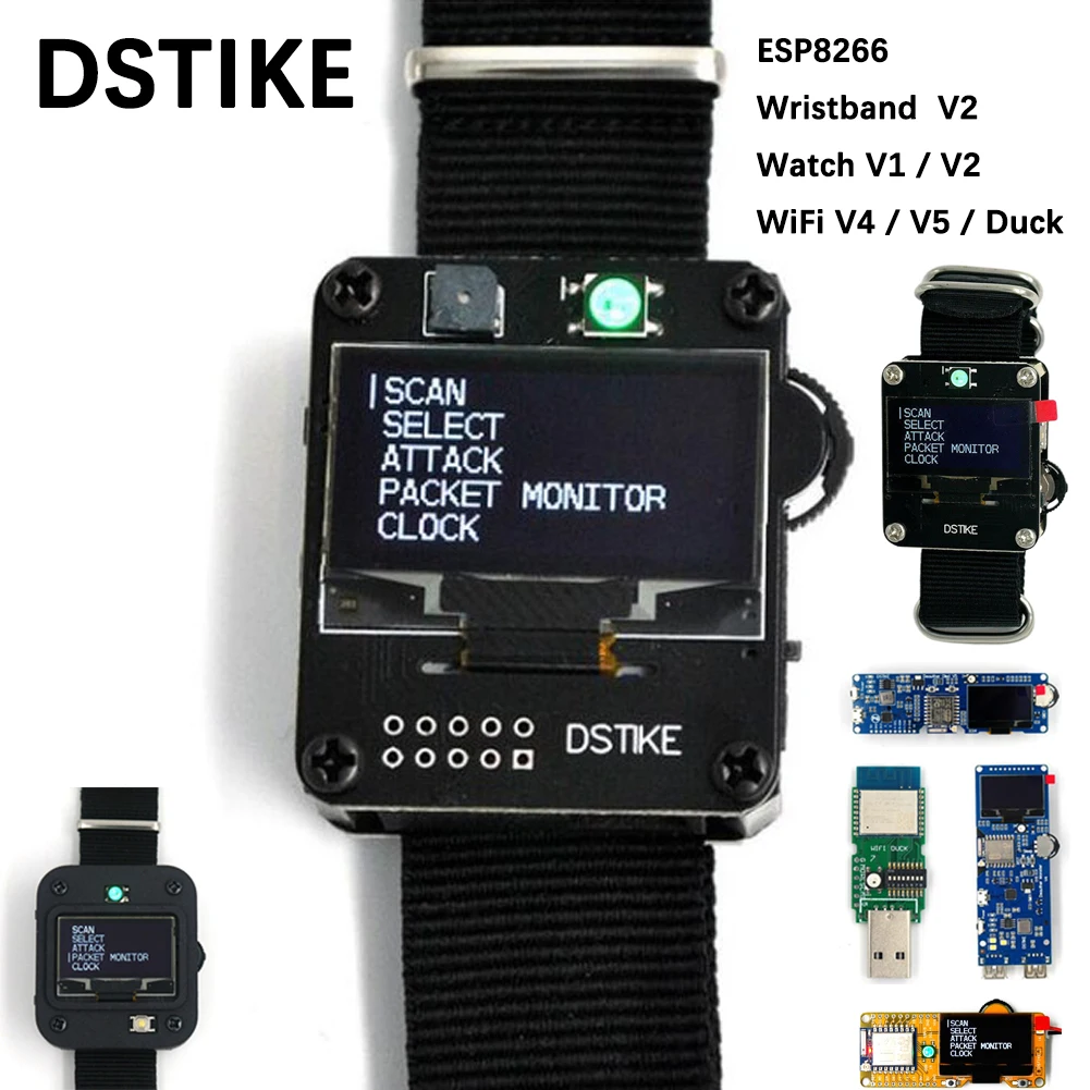 Оригинальные Смарт часы DSTIKE Deauther программа V1 наручный браслет V2 WiFi Монстр V4 OLED V5