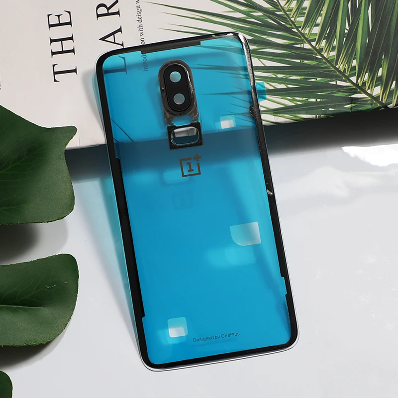 Оригинальный Корпус для Oneplus 6 One Plus батарея Дверь настоящая задняя крышка Стекло
