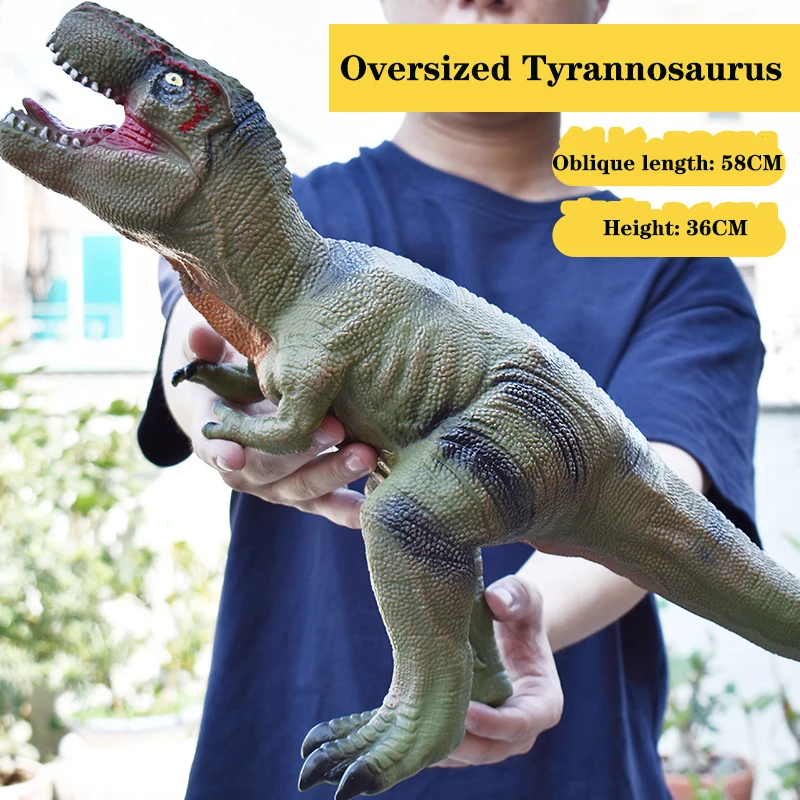 Simulazione giocattolo di dinosauro di gomma morbida dal suono grande bambini tirannosauro vuoto pterosauro modello animale giocattolo ragazzo