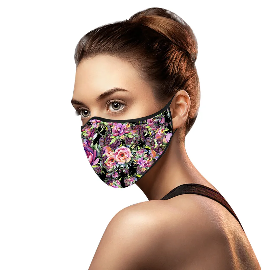 

5pcs Multicolor Fashion Masks For Women Face Masks Reusable Washable Mouth Masks Floral Leaf Print mascarilla masque maska