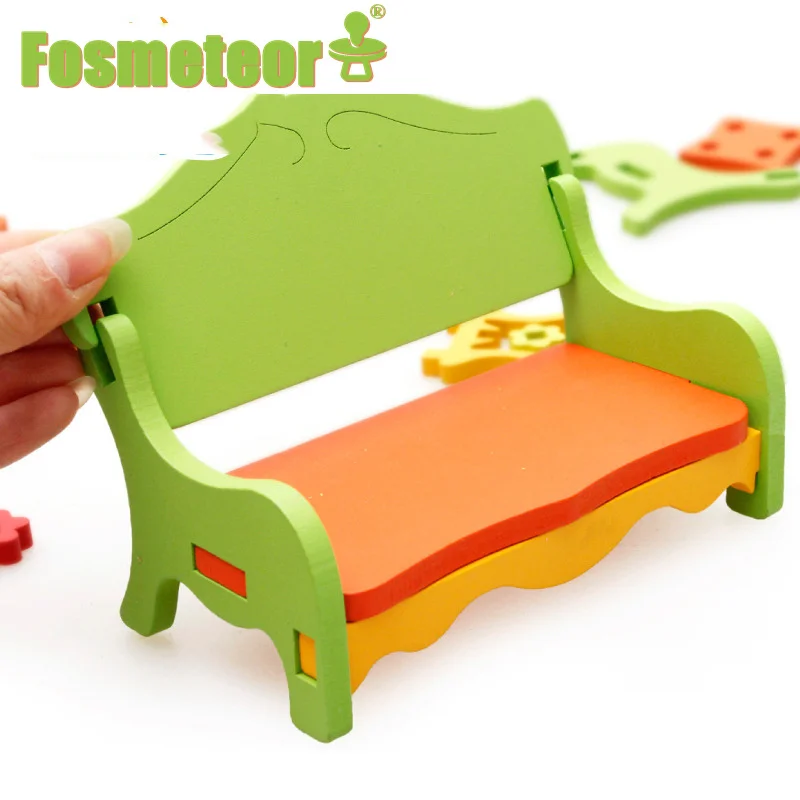 

Fosmeteor новый детский деревянный игровой домик кухня домашняя игрушка мини имитация забавная маленькая мебель пазл семейная игрушка подарок