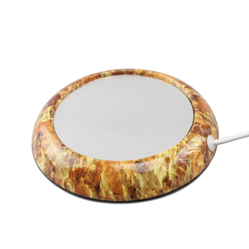 Portable USB Electric Keep Drink Warm Heater Cup Warmer Wood/Marbled Color Tea Coffee Beverage Heating Pad Mat Mugs | Дом и сад