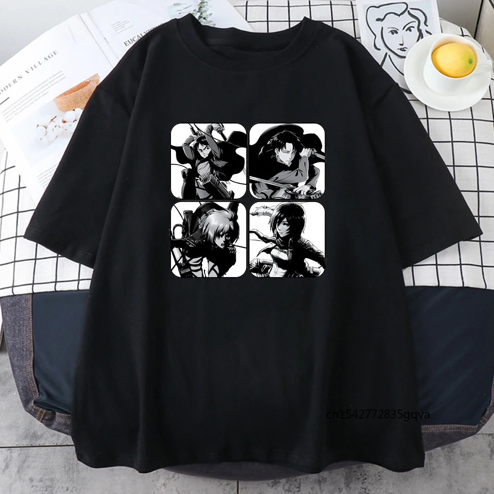 

Oversized Women T Shirts Anime Attack on Titan Print Loose Casual Harajuku Streetwear Tee Shirts Summer Cool Short Sleeve Top