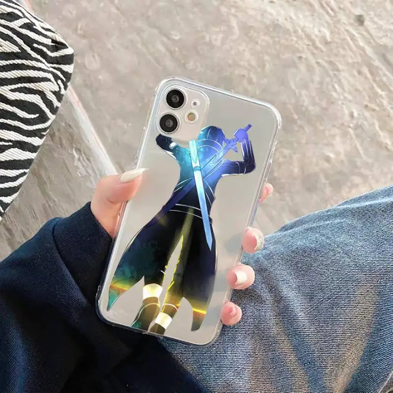 

Sword Art Online Phone Cases Transparent for Clear iPhone case 11 12 mini pro XS MAX 8 7 6 6S Plus X 5S SE 2020 XR