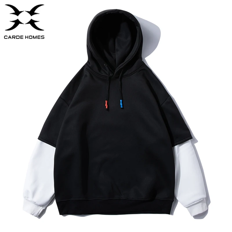 

CARDE HOMES Thick Heavyweight Inner Plush Warm Long Sleeve Men Hoodies 2021 Winter Loose Soft Sweatshirts Tracksuits Pullovers