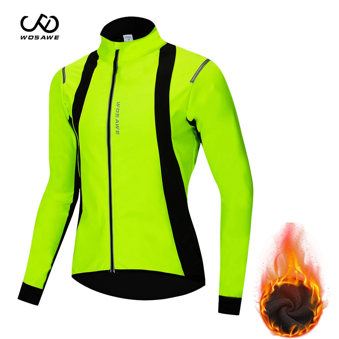 WOSAWE зимняя ветрозащитная велосипедная куртка теплая одежда водостойкий