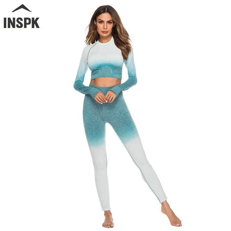 Комплект для йоги Hip Raise бесшовный костюм с длинными рукавами леггинсы фитнеса +