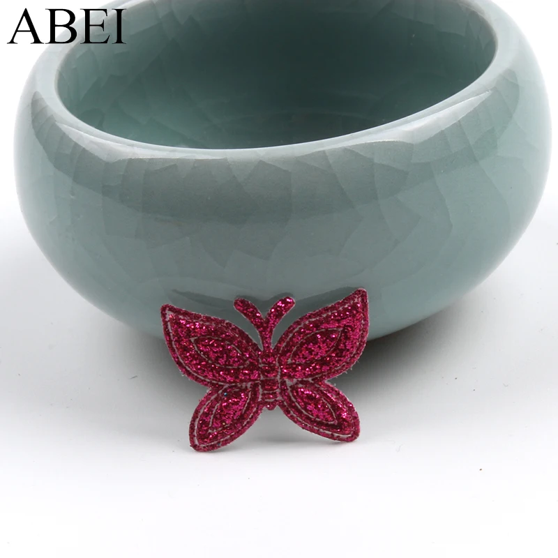 100 шт. разноцветные Мультяшные блестящие наклейки-бабочки для скрапбукинга | Дом