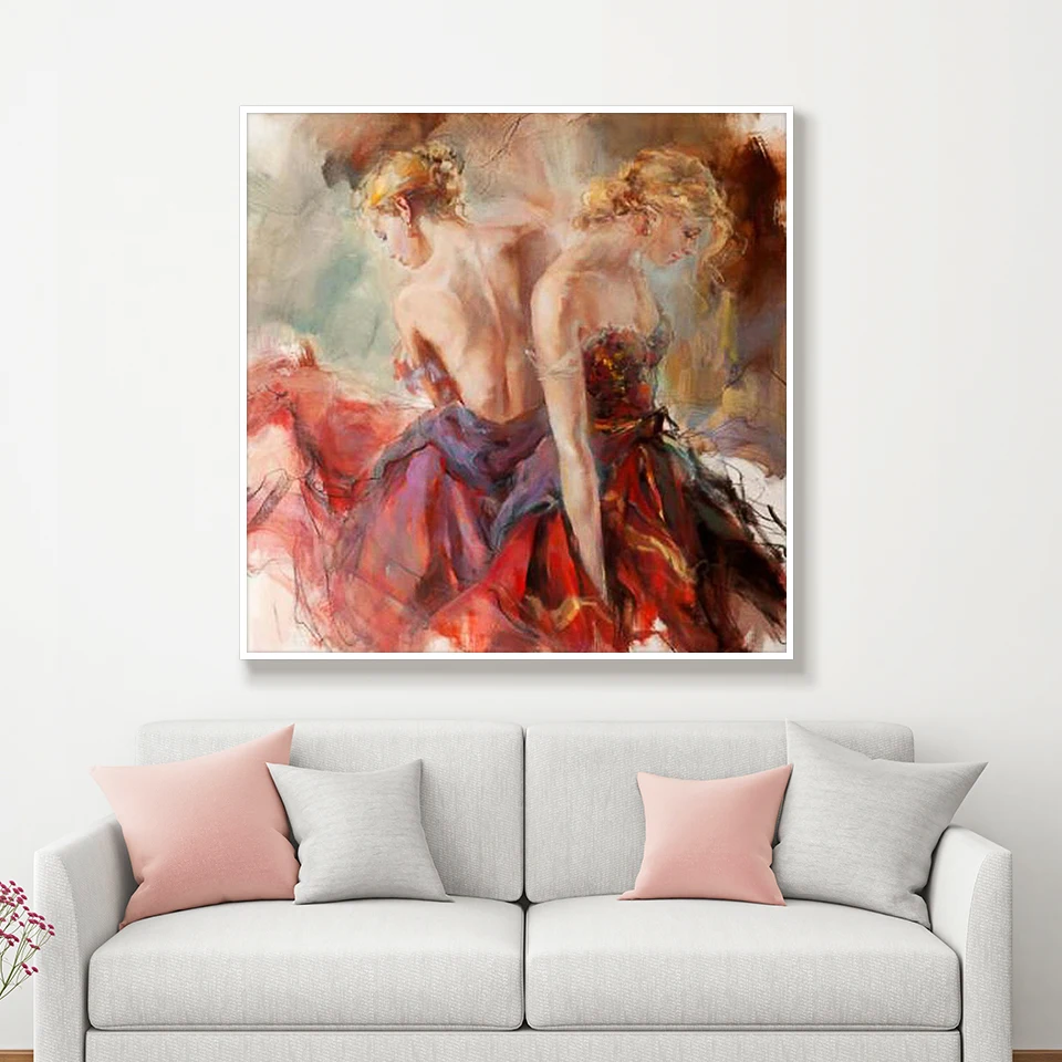 Полноразмерная 5D картина из страз сделай сам вышивка крестиком танцевальная