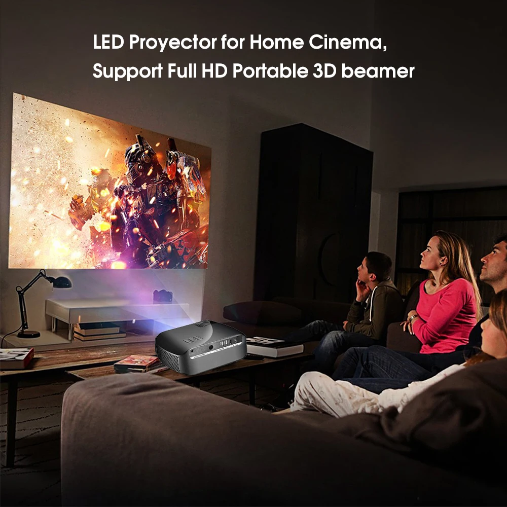 F10 Android 7 1 светодиодный проектор для домашний мультимедийный HD мини-проектор