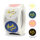 100-500 шт., голубые наклейки спасибо