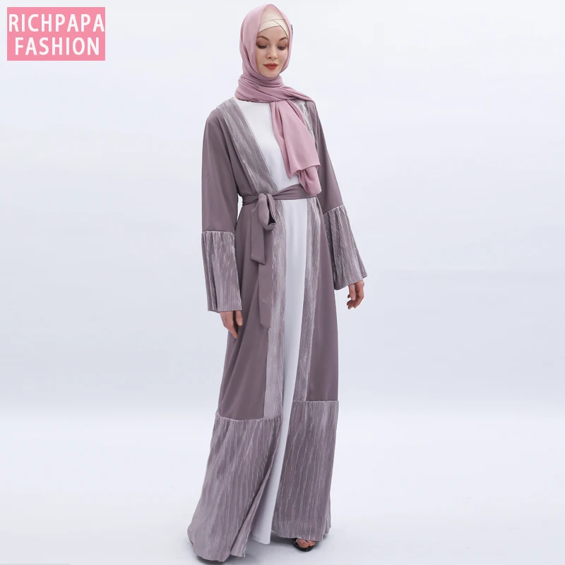 Абайя турецкое кимоно Дубай мусульманский хиджаб платье Кафтан Абая для женщин