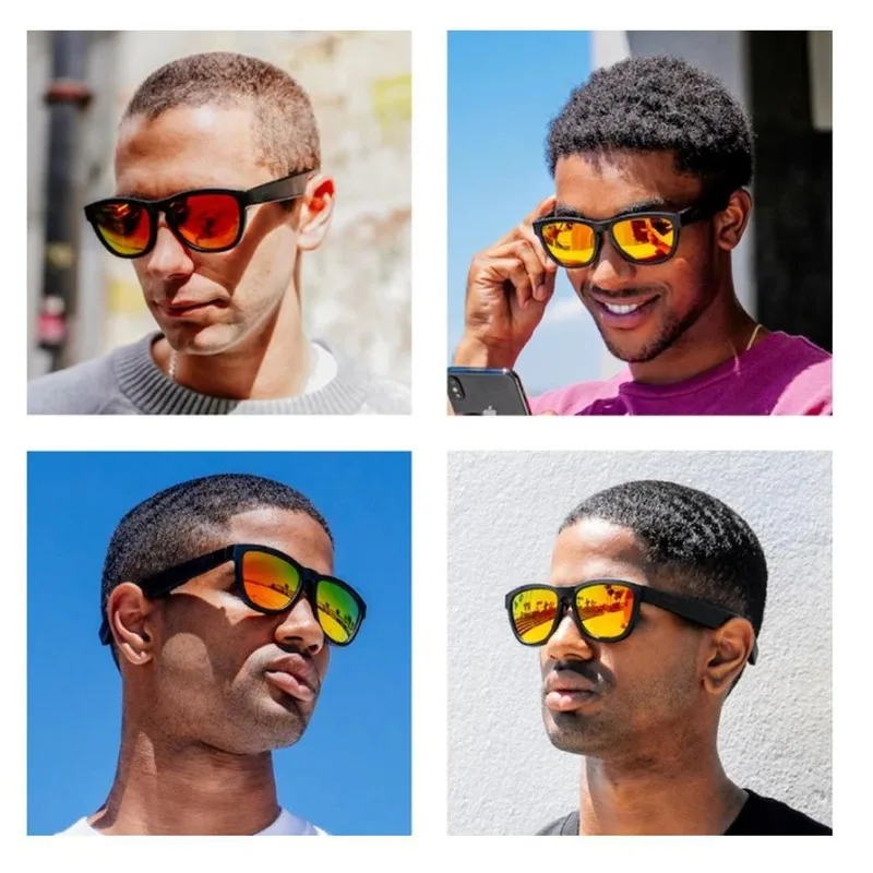 구매 KAIXING 블루투스 5.0 편광 스마트 안경, 스포츠 헤드폰 남성용 선글라스 헤드폰 마이크 포함 여성용 운전 태양 안경