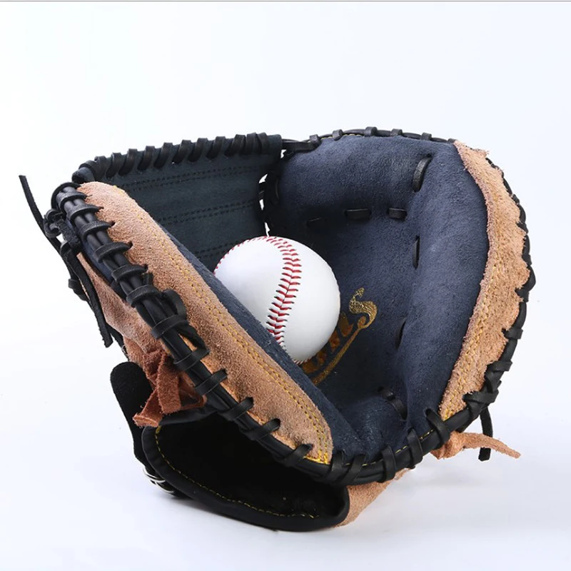 

Left Hand Mens Baseball Glove Leather Catcher Brown Baseball Gloves Cowhide Soft Guante De Beisbol Sports Entertainment EI50BG