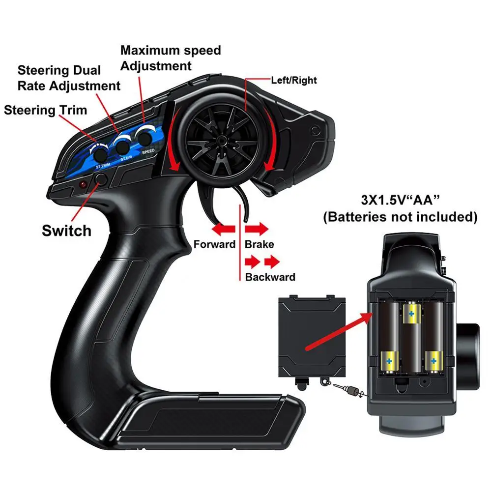 Полноразмерный бесщеточный автомобиль с дистанционным управлением из сплава