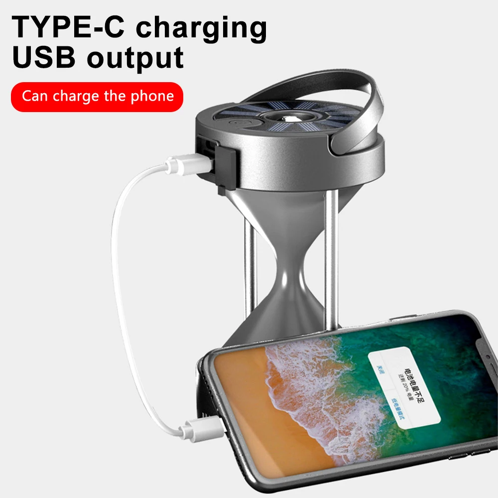Купить Туристическая лампа в виде песочных часов с USB-зарядкой, водонепроницаемый уличный портативный светодиодный фонарь, магнитный поглощающий ...