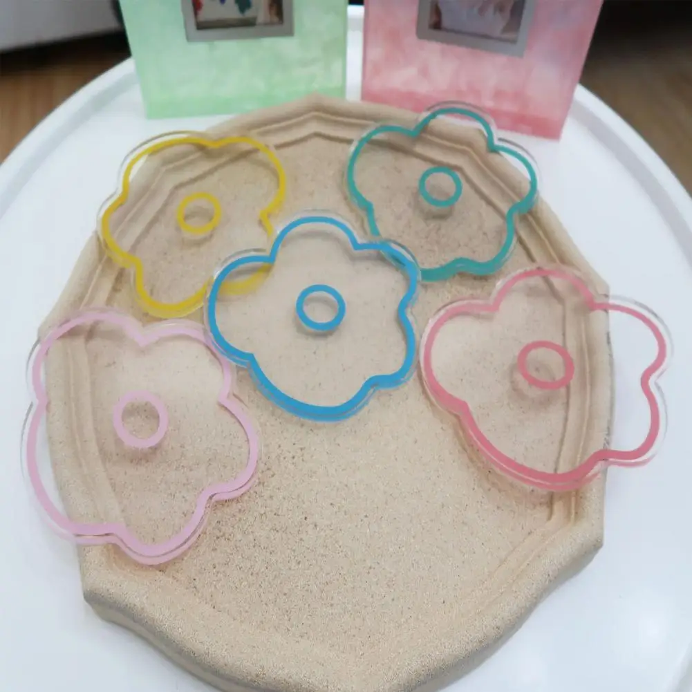 

Clear Acrylic Flower Coaster Heat-resistant Table Pad Placemat Home Ornament