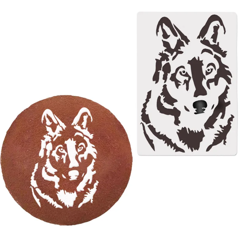 

18*26 wolf Layering Stencils for Diy scrapbook/photo album Decorative Embossing coloring,painting stencil,home decor