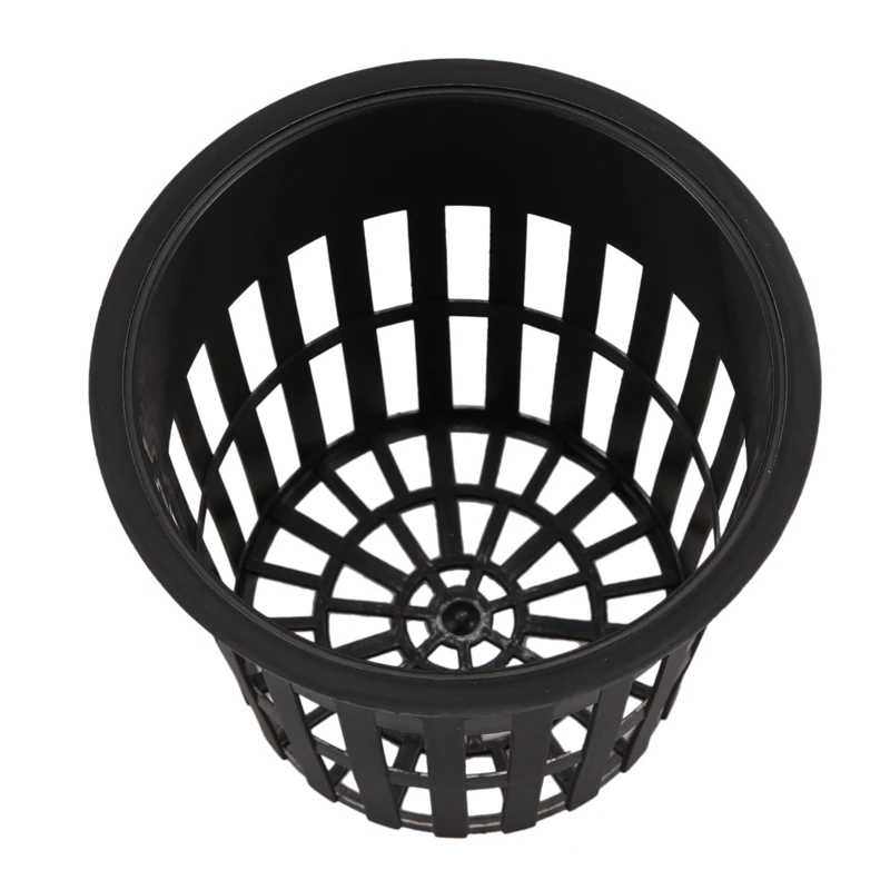 25 Packs of 4 Inch Garden Net Cup Pots Plastic Plant Nursery Slotted Mesh Round Pot Bucket Baskets (Black) | Дом и сад