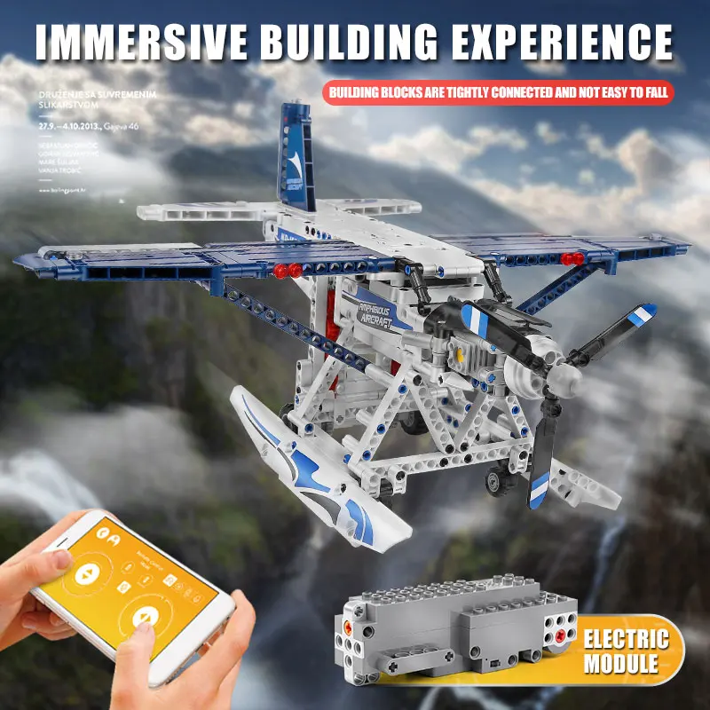 

15012 Creative Toys APP RC Compatible With 42052 Plane Heavy Lift Helicopter model Building Bricks blocks Kid Toys Gifts