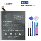BM36, запасная батарея, батарея для Xiaomi для спортивной камеры Xiao Mi 5S MI5S батареи BM 36 BM-36 3200 мАч, с номер для отслеживания посылки