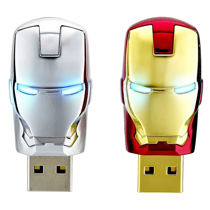 USB флеш-накопитель с прикольным Железным человеком модель 2 0 64 ГБ 32 16 8 4 Гб карта