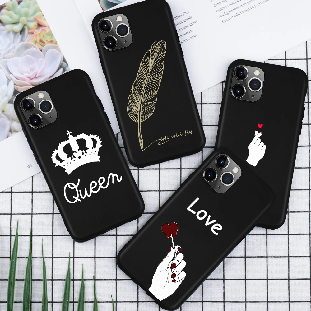 Модный абстрактный арт Роскошный Черный матовый чехол для iPhone 11 Pro XS Max 2019