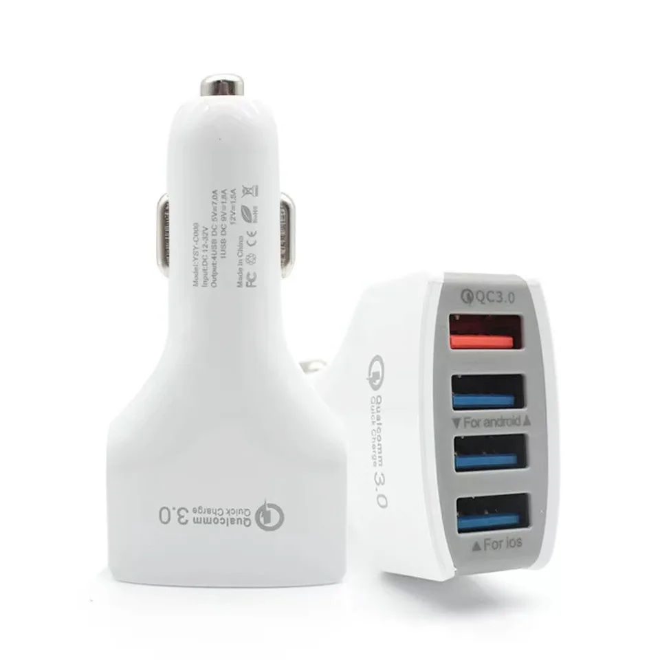 2020 Новые 4 порта USB QC 3 0 Автомобильное зарядное устройство быстрой зарядки