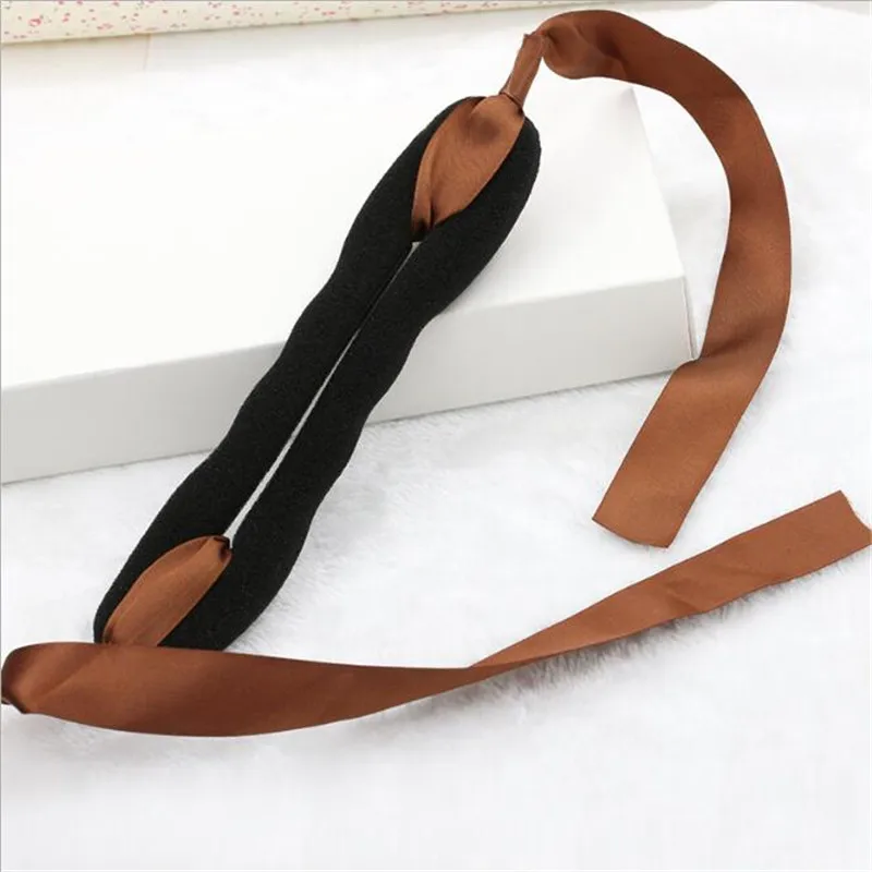 

Women Hair Accessories New Hair Curls Bun Head Band Hair Maker Magic Hair Making Tool Ribbon Bowknot Bun Maker