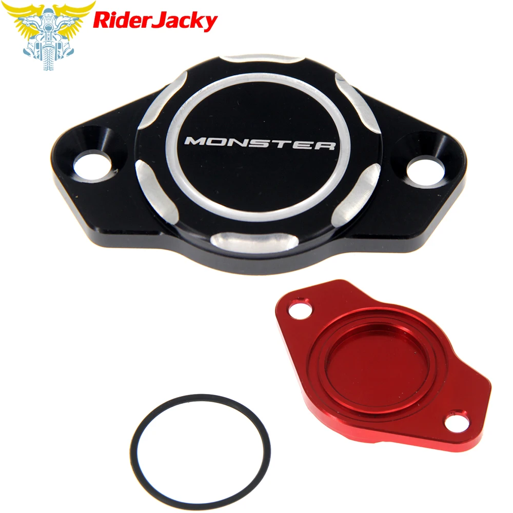 RiderJacky Черный Красный ЧПУ Мотоцикл Двигатель Масляный Фильтр Крышка Для Ducati Monster
