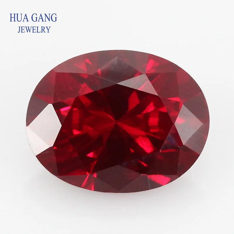

Size 2x3~13x18mm Oval Cut 8# Red Stones Synthetic Corundum Gems Stones For jewelry Wholesale Free Shipping