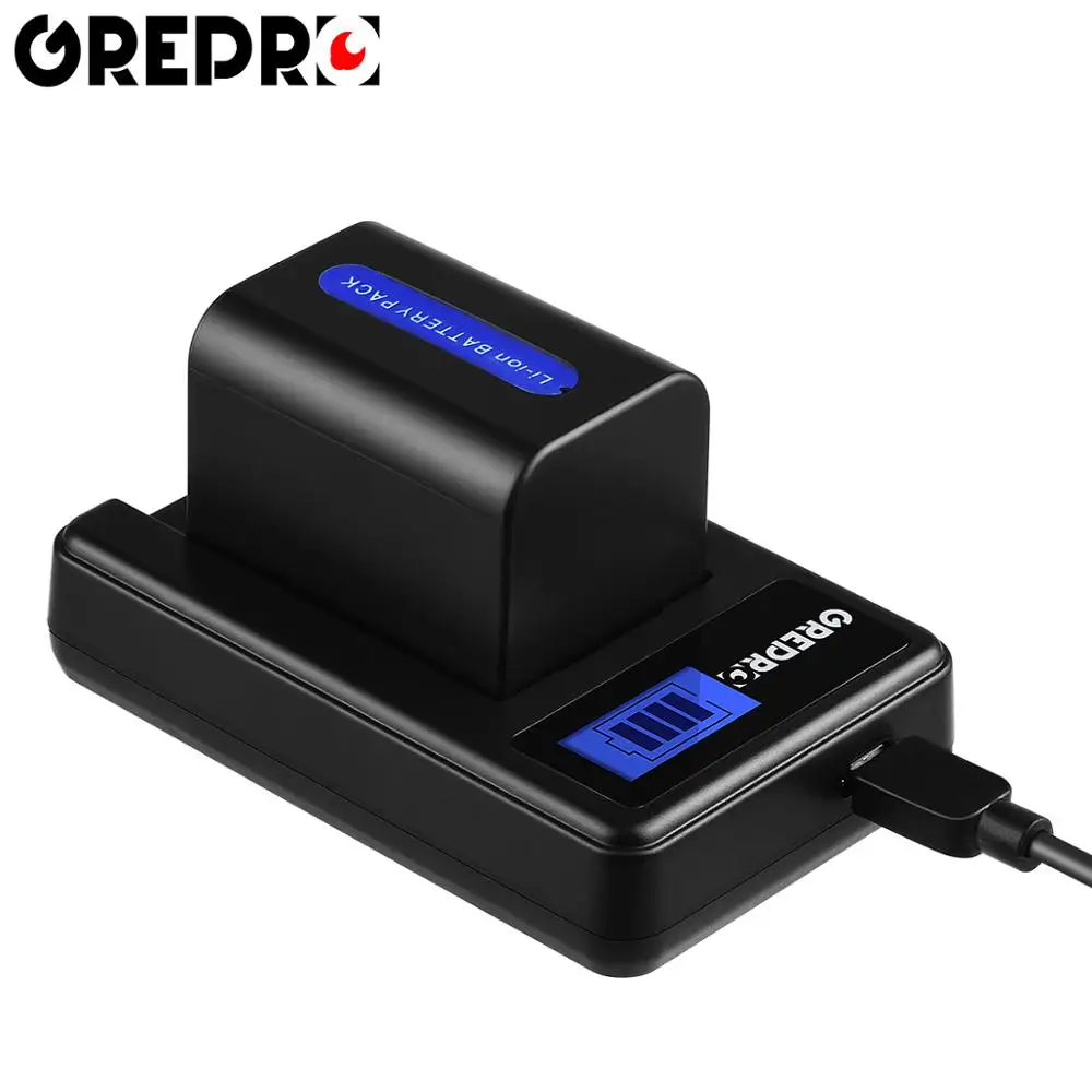 2000 мА/ч NP FH70 NPFH70 Камера Батарея + ЖК дисплей USB Зарядное устройство для Sony FH60 DCR DVD650