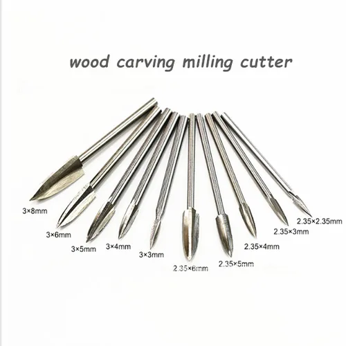 

5 size 1pcs 3mm Wood Milling Cutter Tool Carving Rasps 3-8mm White Steel Rotary Bit Tools