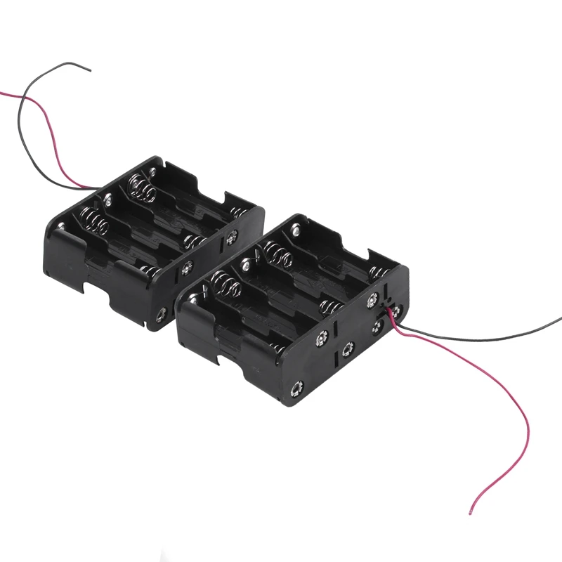 2 Pcs Black Plastic Battery Holder Case 10 x 1.5V AA |