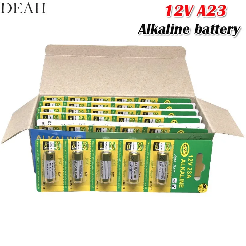 100 шт./лот щелочной Батарея 12V 23A 23GA 21/23 A23 A23S E23A EL12 MN21 MS21 V23GA MN21 L1028 RV08 GP23A K23A для пульт дистанционного управления дверным
