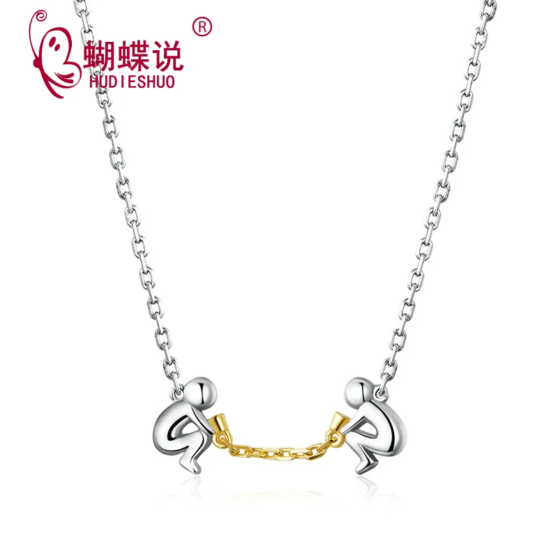 

Real 925 Sterling Silver Elegant Geometric Pendant Necklace Fine Jewelry For Women Wedding Party Bijou