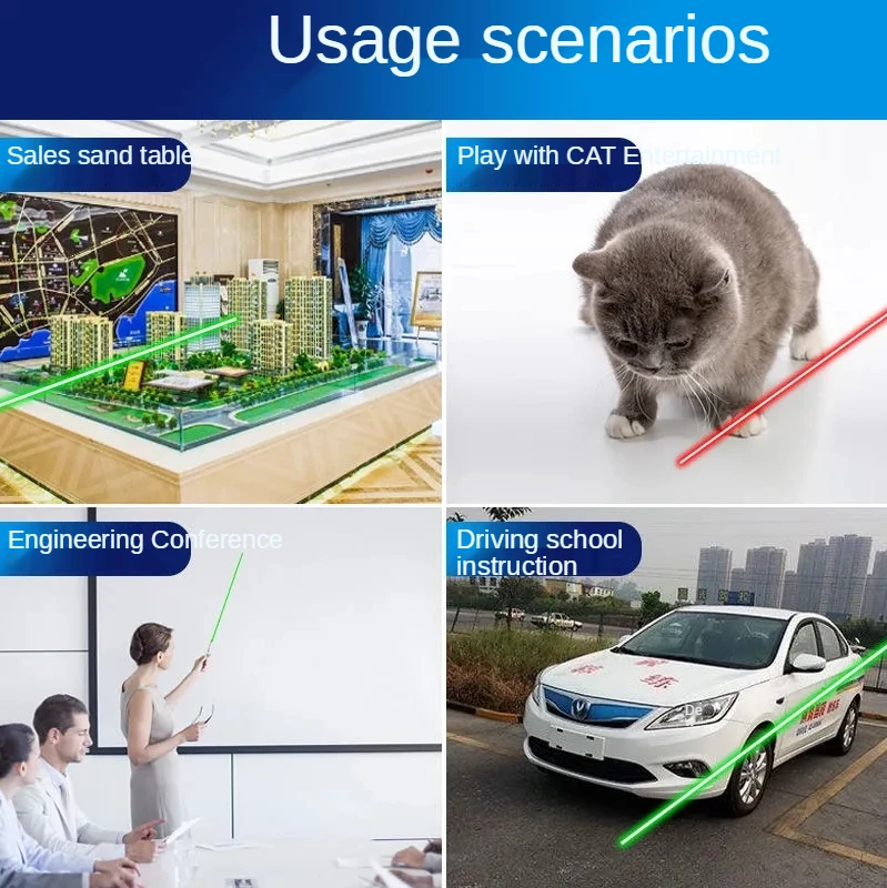 Laser flashlight strong light super long range green sales department USB charging starry sky star map funny cat laser pointer | Освещение
