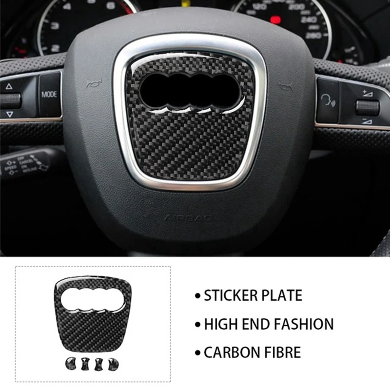 Наклейка на руль из углеродного волокна с эмблемой A4 S4 A5 Q5 S5 A6 Q7|Панели и детали