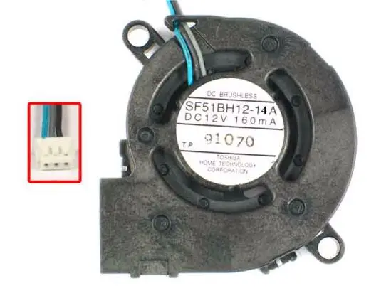 SF51BH12-14A DC 12V 160MA 50x50x20 мм 3-проводной Вентилятор охлаждения сервера