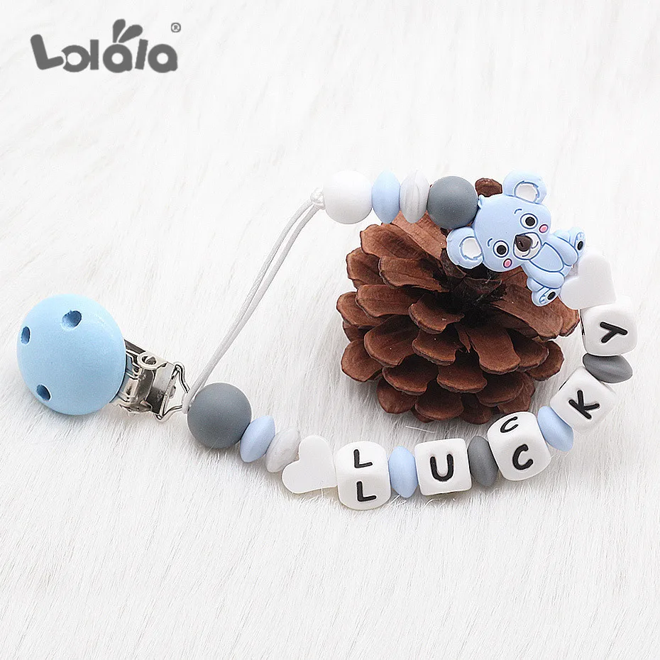 Силиконовый держатель для соски зажимы пустышки &quotс именем ребенка&quot сделай