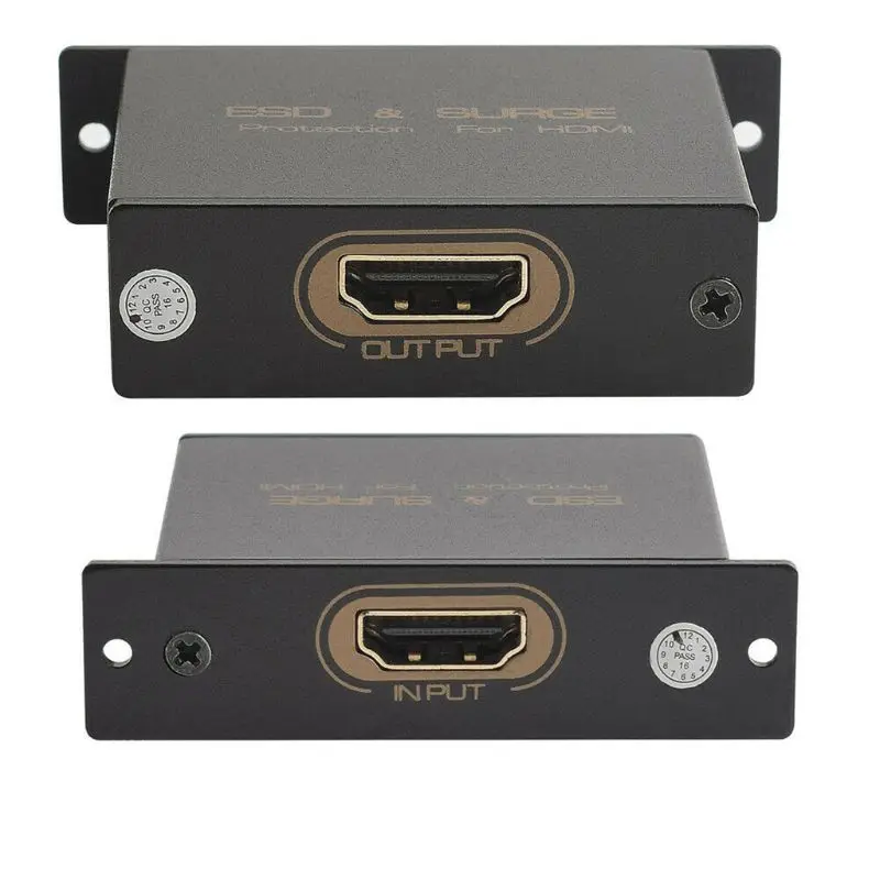 2020 Durable Black HDMI Surge Protector Protection Against ESD Power with Wire Accessories |