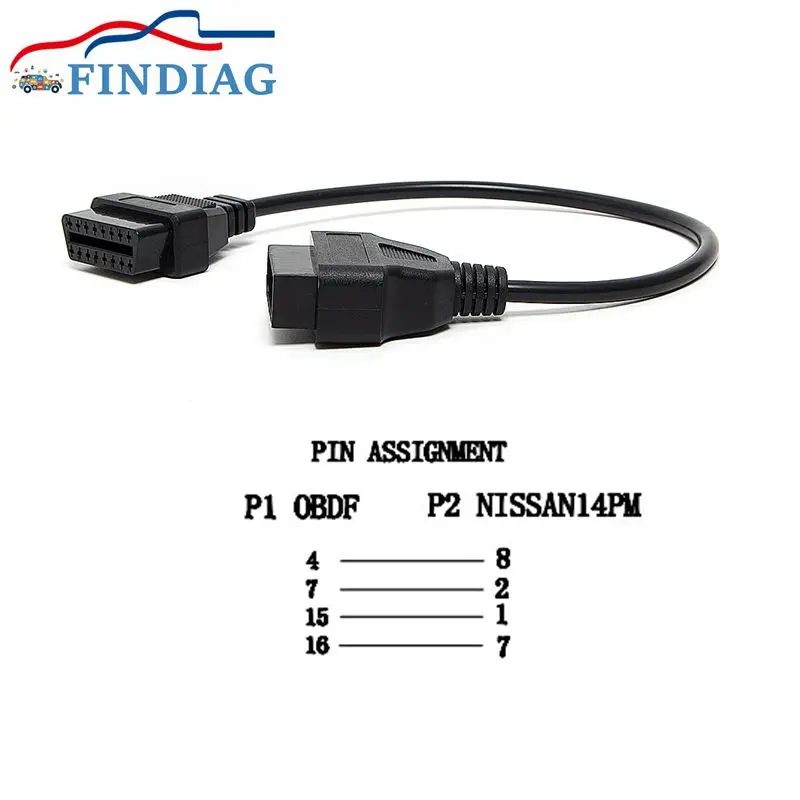 Профессиональный Мощность адаптер Поддержка для Nissan 14 иголок OBD2 посадкой 16 Pin